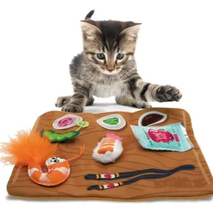 Kong Pull A Partz Sushi Juguete Perfecto Para Tu Gato 5 En 1 Color Multicolor
